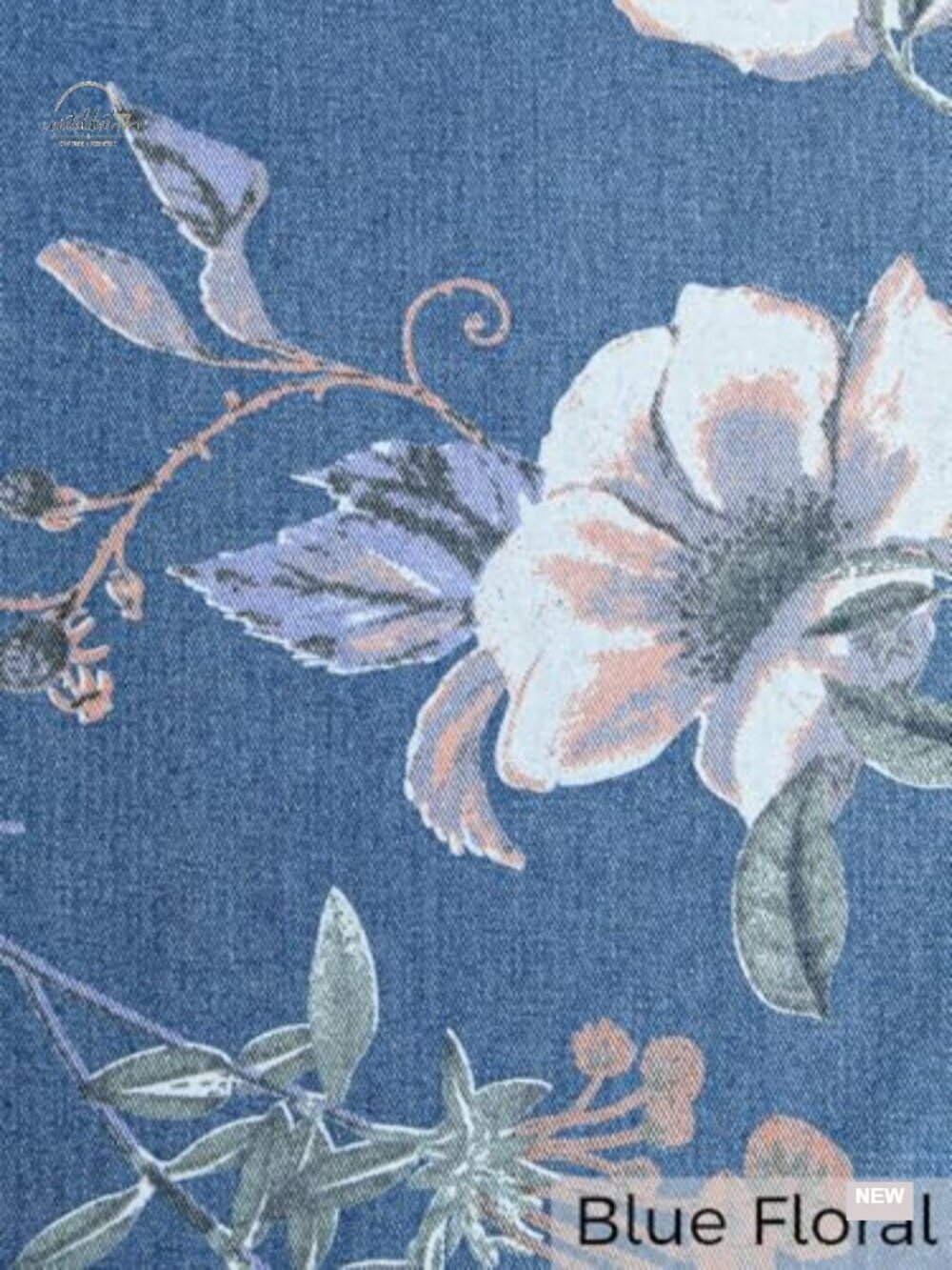 Floral Baggy Wide Leg High Waisted Denim Jeans Boho Print Cotton Blend Relaxed - Picture 5 of 6